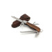 Outdoor folding pocket knife HIKER 6-piece with saw, screwdriver and bottle opener and can opener -