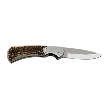 Hunting folding knife HABLOCK – antler handle scale 220-XP-1 Hunting folding knife HABLOCK – antler handle scale 220-XP-1