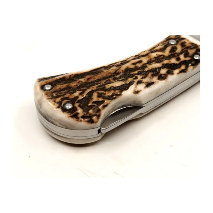 Hunting folding knife HABLOCK – antler handle scale 220-XP-1 Hunting folding knife HABLOCK – antler handle scale 220-XP-1