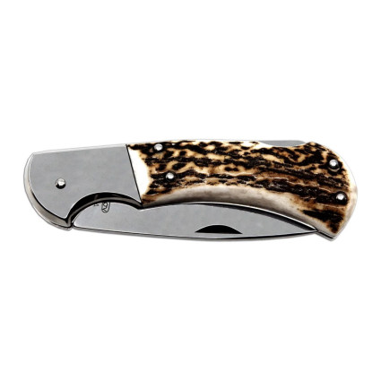 Hunting folding knife HABLOCK – antler handle scale 220-XP-1 Hunting folding knife HABLOCK – antler handle scale 220-XP-1