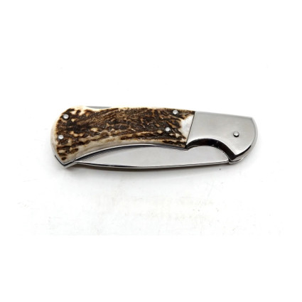 Hunting folding knife HABLOCK – antler handle scale 220-XP-1 Hunting folding knife HABLOCK – antler handle scale 220-XP-1