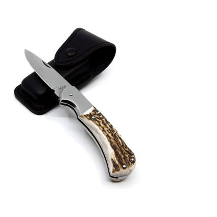 Hunting folding knife HABLOCK – antler handle scale 220-XP-1 Hunting folding knife HABLOCK – antler handle scale 220-XP-1