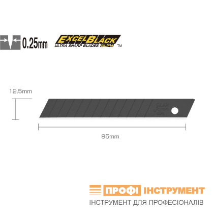 Лезвие OLFA FWB-10 Ultra Sharp Black Blade 12.5 мм (10 шт.) (381520)