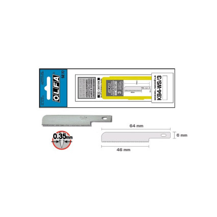 Лезвие OLFA KB4-WS/3 перьяное 3шт (466560)