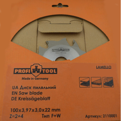 Диск пильный PROFITOOL - 100х3,97х3,0х22 мм Z=2+4, F+W (2110001)