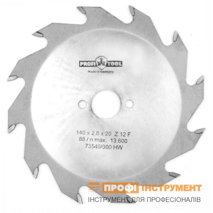 Диск пильный PROFITOOL - 140х2,8х1,8х20 мм Z=12, F (2114001)