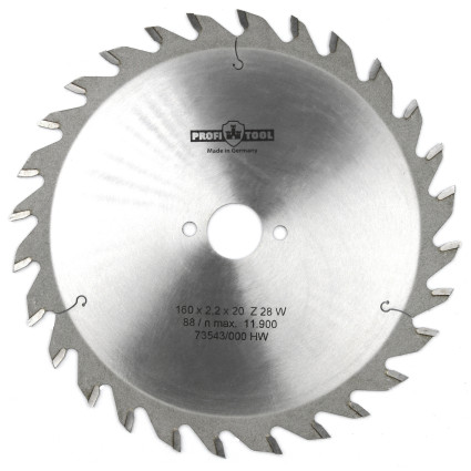 Диск пильный PROFITOOL - 160х2.2х1.4х20 мм Z=28, W (ATB) (2116004)