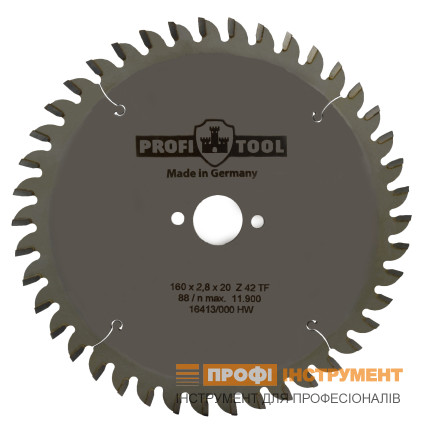 Диск пильный PROFITOOL - 160х2,8х2,2х20 мм Z=42, TF (TCG) (2116015)