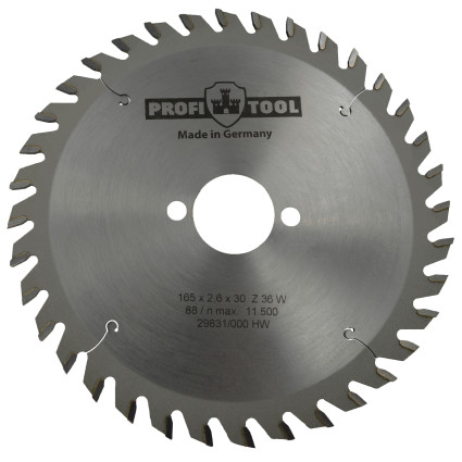 Диск пильный PROFITOOL - 165х2,6х1,6х30 мм Z=36, W (ATB) (2116502) (2116502)