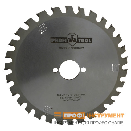 Диск пильный PROFITOOL - 184х2,8х1,8х30 мм Z=30, S-WZ (Super-ATB) (2118407)