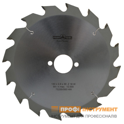 Диск пильный PROFITOOL - 190х2,6х1,6х30 мм Z=16, W (ATB) (2119005)