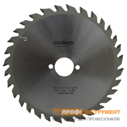 PROFITOOL Circular Saw Blade - 190x2.8x1.8x30 mm Z=32, W (ATB) (2119007)