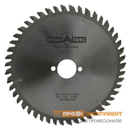 PROFITOOL Circular Saw Blade - 190x2.8x1.8x30 mm Z=48, W (ATB) (2119008)