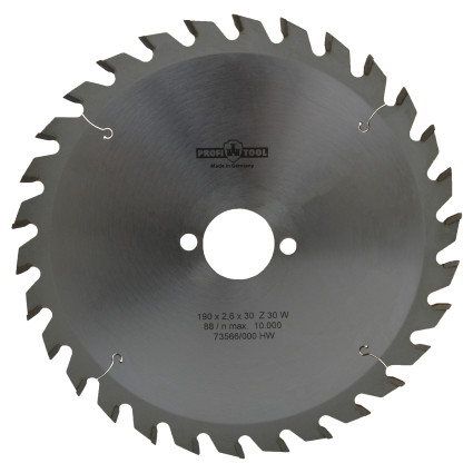 PROFITOOL Circular Saw Blade - 190x2.6x1.6x30 mm Z=30, W (ATB) (2119010)