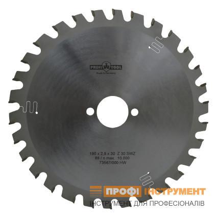 PROFITOOL Circular Saw Blade - 190x2.8x1.8x30 mm Z=30, S-WZ (Super-ATB) (2119011)