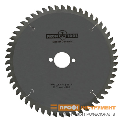PROFITOOL Circular Saw Blade - 190x2.8x2.2x30 mm Z=54, TF (TCG) (2119013)
