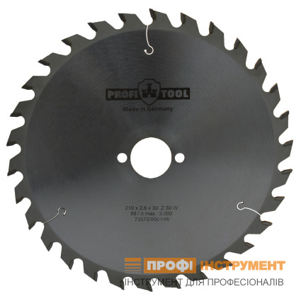 PROFITOOL Circular Saw Blade - 210x2.6x1.6x30 mm Z=30, W (ATB) (2121003)