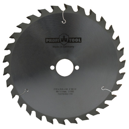 PROFITOOL Circular Saw Blade - 210x2.6x1.6x30 mm Z=30, W (ATB) (2121003)
