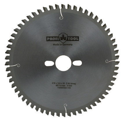 PROFITOOL Circular Saw Blade - 216x3.0x2.0x30 mm Z=60, Wneg (ATBneg) (2121604)