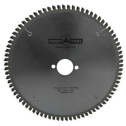 Saw blade PROFITOOL - 216x2,8x1,8x30 mm Z=80, Wneg (ATBneg) (2121605)