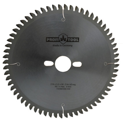 Диск пильный PROFITOOL - 216х3,2х2,6х30 мм Z=64, TFneg (2121607)