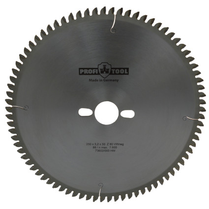 Saw blade PROFITOOL - 250x3,2x2,2x30 mm Z=80, Wneg (ATBneg) (2125008)