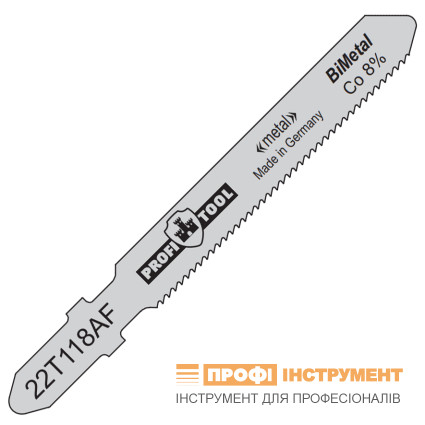 Полотно для лобзиковых пил по металлу PROFITOOL 50/75х8х1,00 мм (22T118AF)
