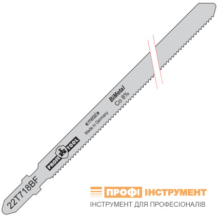 Полотно для лобзиковых пил по сэндвич-материалам PROFITOOL 180/200х8х1,27 мм (22T718BF)
