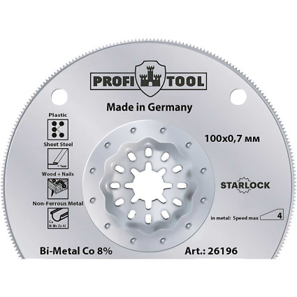 Полотно сегментированное PROFITOOL 100x0,7 мм STARLOCK, Bi-METAL (26196)
