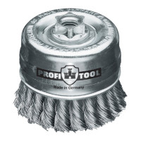 Щетка чашечная жгутовая PROFITOOL 65хМ14х2,0, стальная проволока 0,5 мм, Z18 (30024)