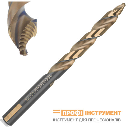 Сверло по металлу PROFITOOL 12,5х101х151 мм HSSE-Co STEP-TEC, DIN 338 RN (40688) (1 шт.)