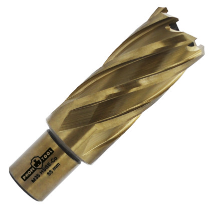 Фреза кольцевая PROFITOOL 15х55 мм, M35 HSS-Co, хвостовик WELDON 19 мм (411555M35)
