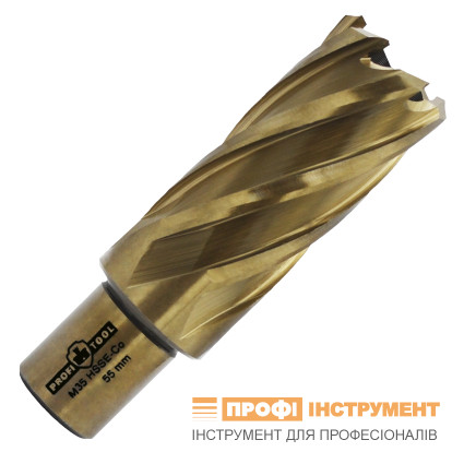 Фреза кольцевая PROFITOOL 23х55 мм, M35 HSS-Co, хвостовик WELDON 19 мм (412355M35)