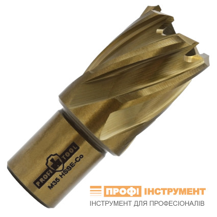 Фреза кольцевая PROFITOOL 24х30 мм, M35 HSS-Co, хвостовик WELDON 19 мм (412430M35)