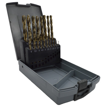 Набор сверл по металлу 1-10 мм HSSE-Co DIN 338 RN PROFITOOL 19 шт. (48011)