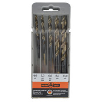 Набір свердел по металу 4-10 мм HSSE-Co STEP-TEC DIN 338 RN PROFITOOL 5 шт. (48019)
