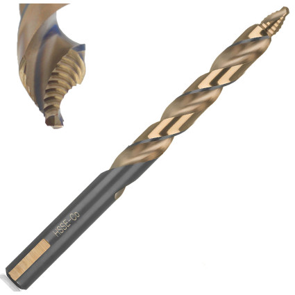 Set of metal drills 2.5 - 6.8 mm HSSE-Co STEP-TEC DIN 338 RN PROFITOOL 10 pcs. (48020)