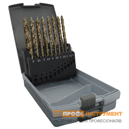 Набор сверл по металлу 1-10 мм HSSE-Co STEP-TEC DIN 338 RN PROFITOOL 19 шт. (48021)