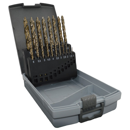 Набор сверл по металлу 1-10 мм HSSE-Co STEP-TEC DIN 338 RN PROFITOOL 19 шт. (48021)