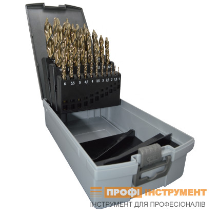 Набор сверл по металлу 1-13 мм HSSE-Co STEP-TEC DIN 338 RN PROFITOOL 25 шт. (48022)