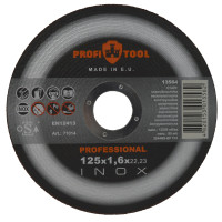Круг відрізний PROFITOOL INOX PROFESSIONAL 125х1,6х22,2 мм (71014)