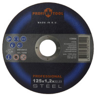 Круг відрізний по металу PROFITOOL PROFESSIONAL 125х1,2х22,2 мм (72009)