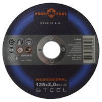 Круг відрізний по металу PROFITOOL PROFESSIONAL 125х2,0х22,2 мм (72013)