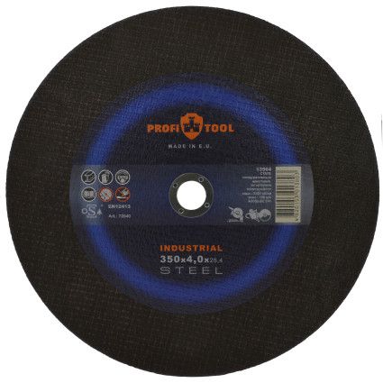 Круг відрізний по металу PROFITOOL INDUSTRIAL 350x4,0x25,4 мм (72040)