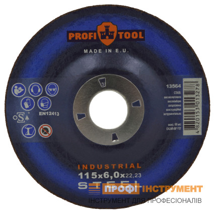 Круг зачистной по металлу PROFITOOL INDUSTRIAL 115х6,0х22,2 мм (76002)