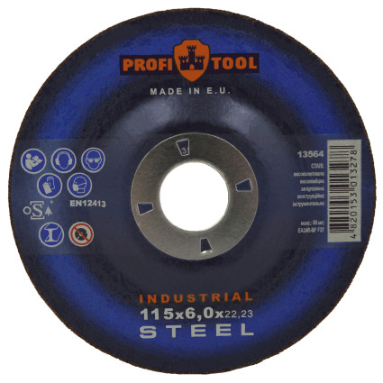 Круг зачистной по металлу PROFITOOL INDUSTRIAL 115х6,0х22,2 мм (76002)