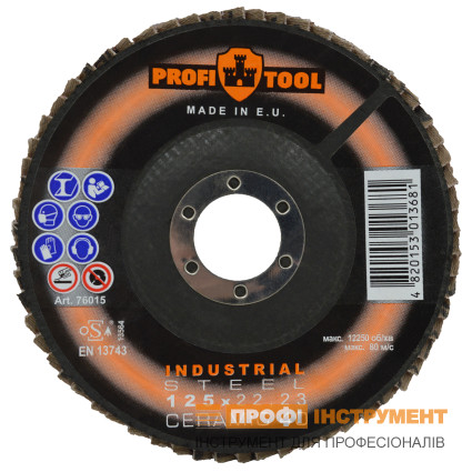 Круг зачистной лепестковый PROFITOOL INDUSTRIAL 125x22,23 мм, CERAMIC 40 (76015)