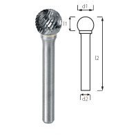 Борфреза сферическая PROFITOOL - 6х5х38x3 мм (D06063-6)