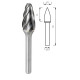 Борфреза сфероконическая (грибовидная) PROFITOOL - 10х20х64х6 мм (F10206-3)