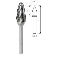 Борфреза сфероконическая (грибовидная) PROFITOOL - 20х32х77х6 мм (F20326-3)
